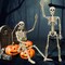 36" Life-Size Skeleton Halloween Decoration – Full-Body Movable Skeleton with 20 Spiders for Yard, Haunted House, Indoor & Outdoor Decor